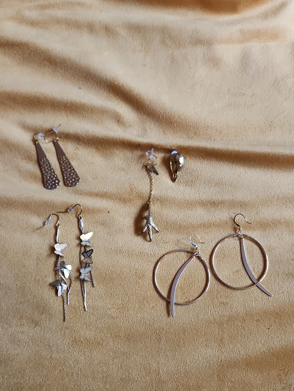 Gold Earring Set- Edie Sedgwick, Baba Yaga Inspired